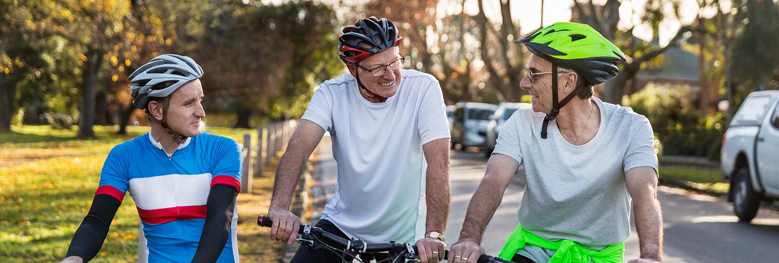 Friends on a bike ride